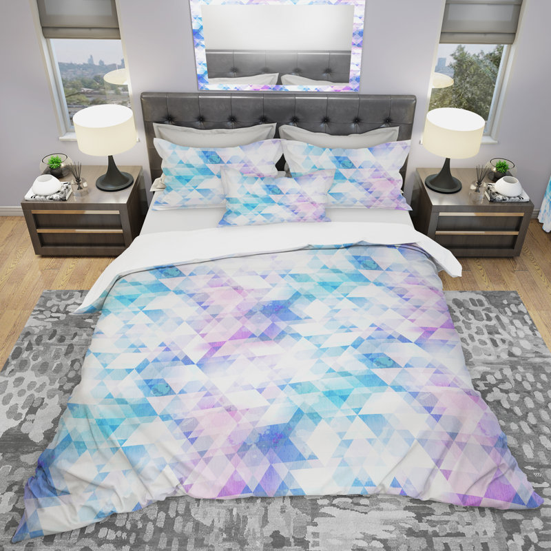 Ensemble de housse de couette moderne et contemporaine, Housse simple + 1 taie décorative