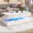 47.2" Large Lift Top Led Modern High Glossy  Coffee Table With Charging Station