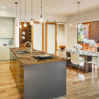 Acacia Chevron Patern Countertop
