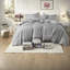de literie en jacquard de polyester gris de style moderne pour la maison