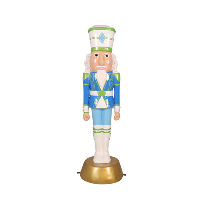American Christmas Nutcracker 6Ft -White/Blue