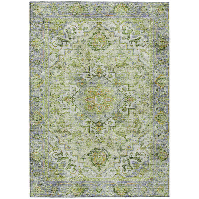 Machine Washable Indoor/Outdoor Oden ACN2163 Global Rug, Rectangle 5' x 7'6"