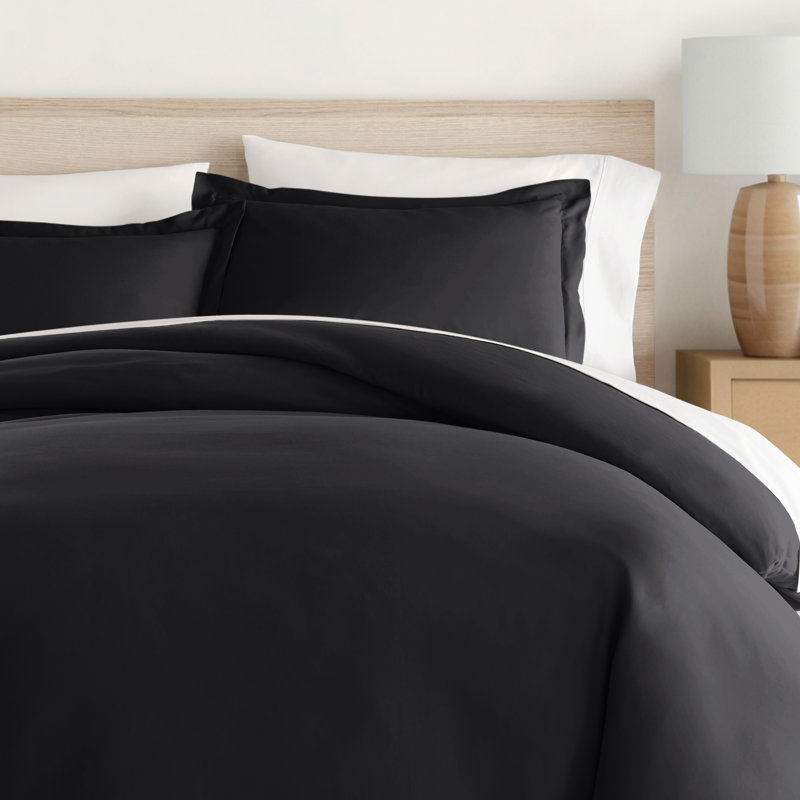 Pillow Shams 2-Pack Microfiber Ultra Soft Bedding, Standard, Black
