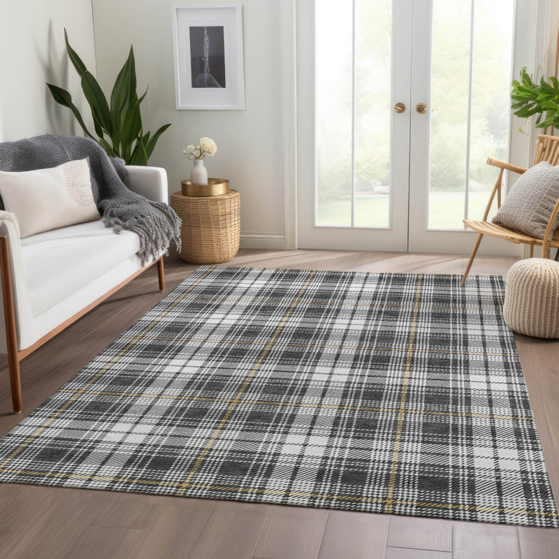 Tapis écossais de qualité supérieure lavable à la machine Natoma AMF993, Rectangle 9 pi x 12 pi