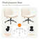 Tamah Armless Criss Cross Office Chair with Wheels and Footpads Interchangeable