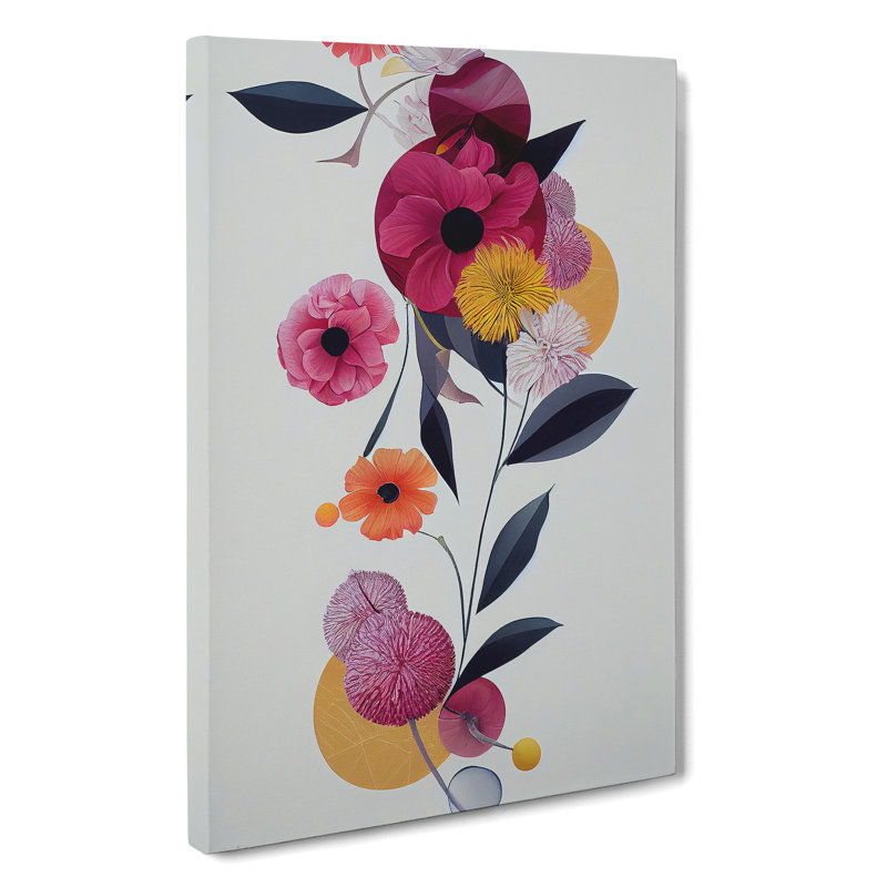 The Eccentric Flowers - Wrapped Canvas Print, 76cm H x 50cm W x 3cm D