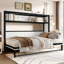 Lit escamotable simple avec tablettes, lit mural en métal au design pliable et peu encombrant, blanc-1523032233