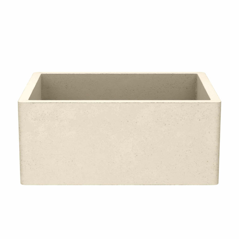 NativeStone® Concrete 24" L x 18" W Farmhouse Kitchen Sink, Sand