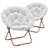 Upholstered Round Saucer Chairs Lounge Chairs, Foldable Papasan Chairs Reading Chairs for Bedroom-920271712-895868162