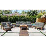 Huntington Outdoor 7 - Piece Teak Conversation Set