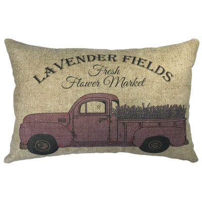  Lavender Fields Linen Lumbar Pillow