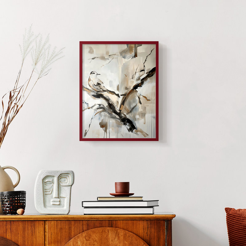 "ANIMALS Series Lxx" par J Paul, Rouge, H 11 po x l 9 po