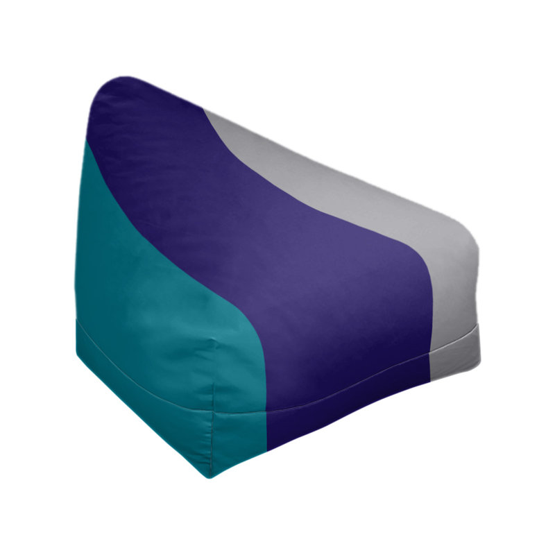 Fauteuil à billes Washington, Bleu sarcelle / mauve foncé / gris, 27 po x 27 po x 30 po