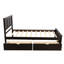 Lit plateforme avec rangement, 2 tiroirs avec roulettes, structure simple-1733776601