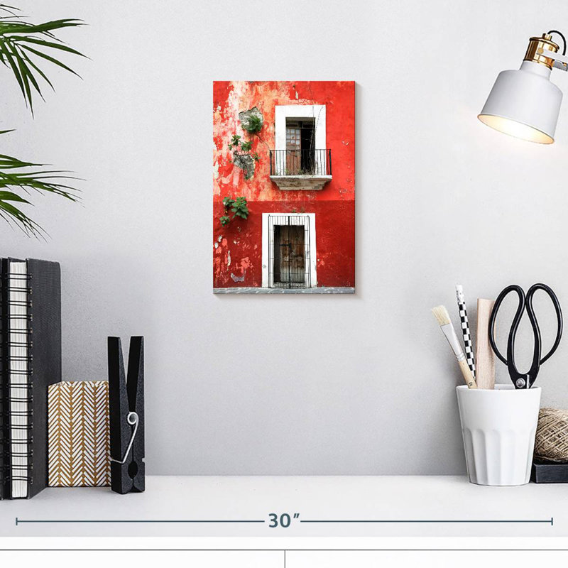 Lilie Red Facade, 12" H x 8" W