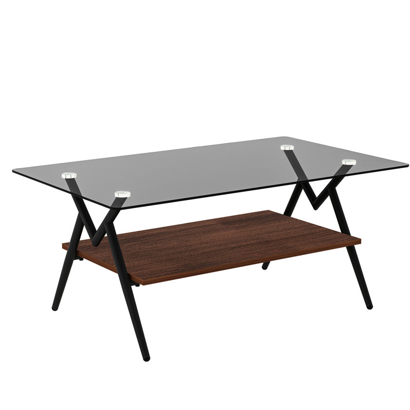 Table basse rectangulaire, table moderne, Noir, noir, noir, noir, Gris