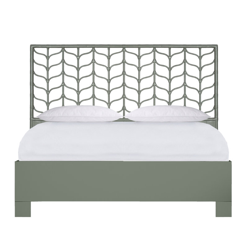 Ivy Twin Platform Bed, Citrus Orange, King, Evergreen