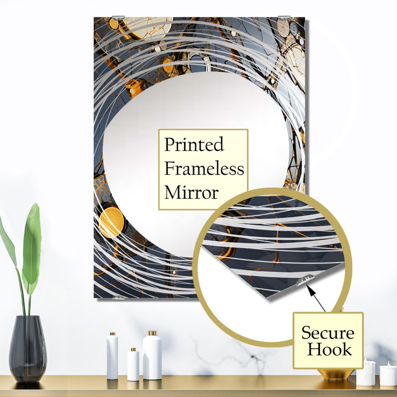 Farrill - Miroir mural géométrique abstrait MIR137182, 32 po x 24 po