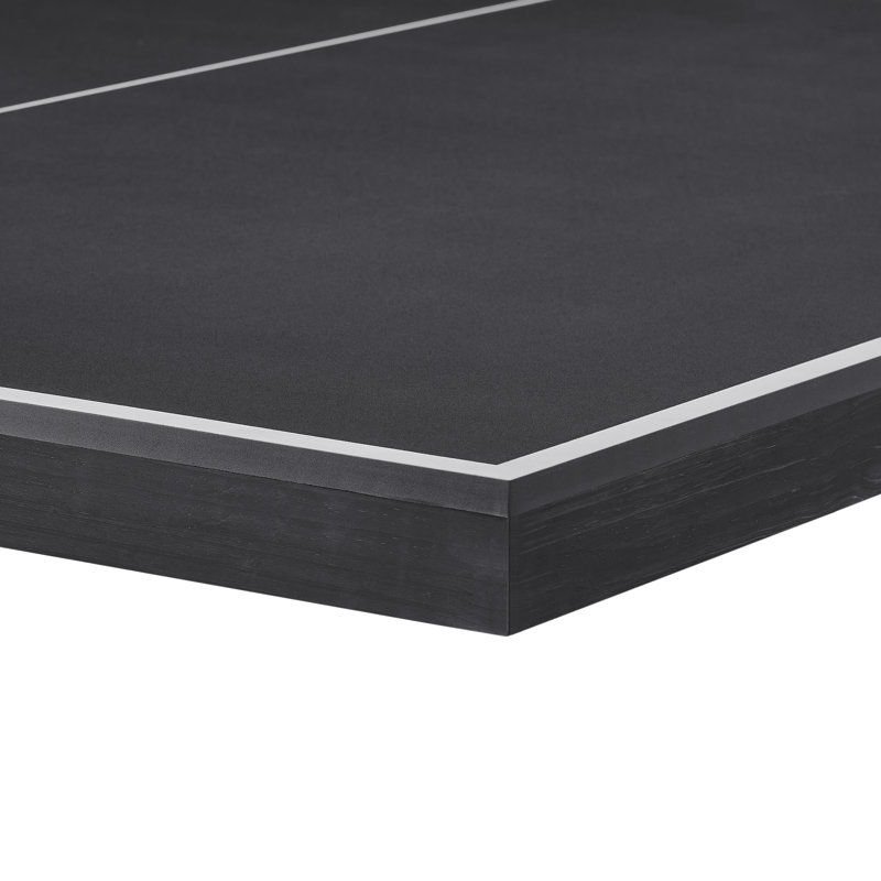 Plateau de tennis de table noir avec cadre en bois