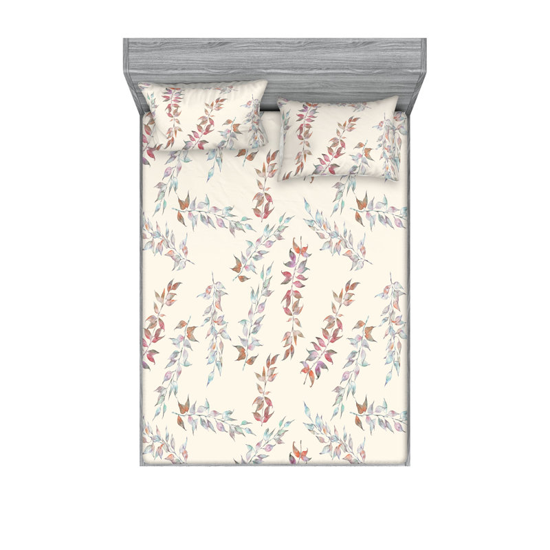 Drap-housse et taie décorative Ambesonne, Ensemble de draps pour lit double avec 2 taies d'o