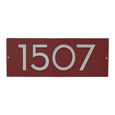 Plaque d'adresse horizontale flottante 4 po (4 chiffres)