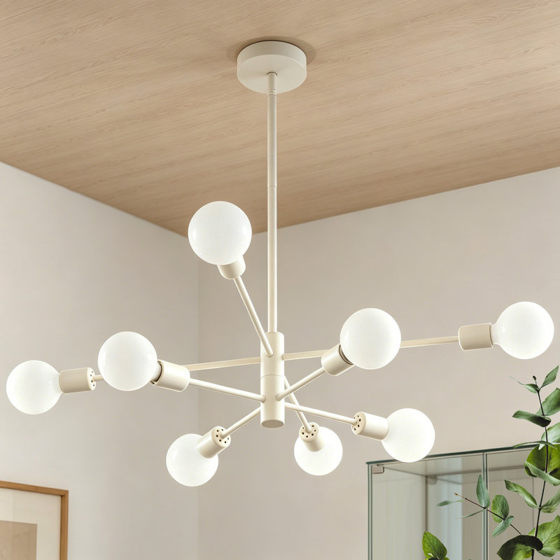 Lustre sphérique spoutnik moderne 8 lumières Glenarm, White