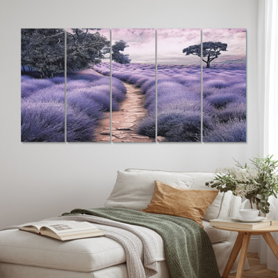 Calming Lavender Hues II Plants & Flowers Wall Decor on Metal