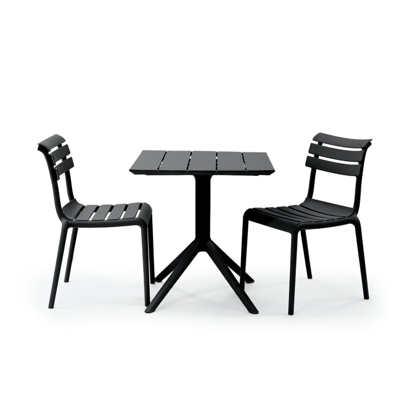 Centreville 2 Person Dining Set, Balck