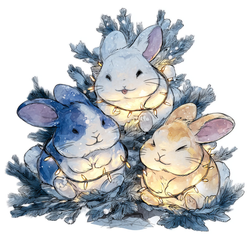 Three Cute Bunnies, 1 panneaux de rideaux, 50 po x 92 po - 1 panneau, Transparent