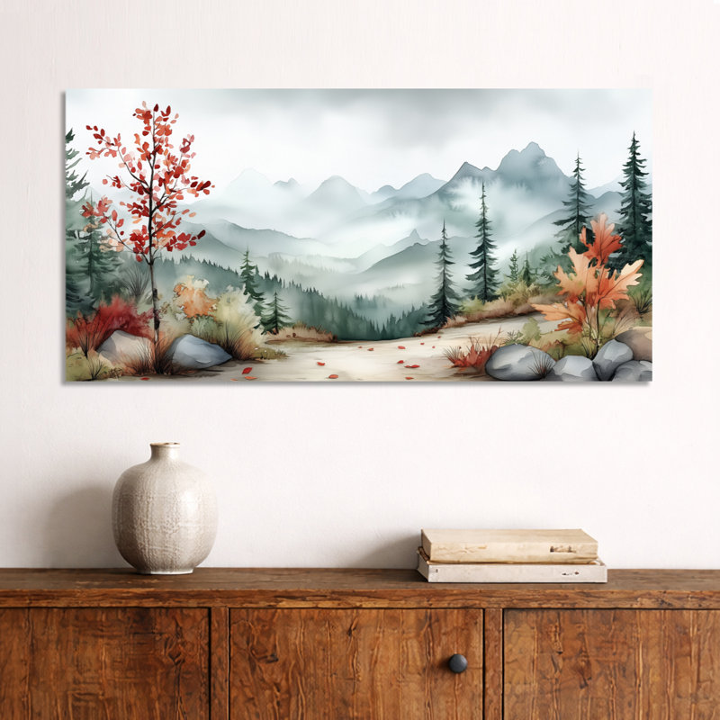 Art mural hivernal - Silence au clair de lune, neige, chaîne de montagnes, nuit I, impression panoramique sur métal
