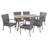 Thomes 6 - Person Acacia Wicker Patio Dining Set with Rectangular Table