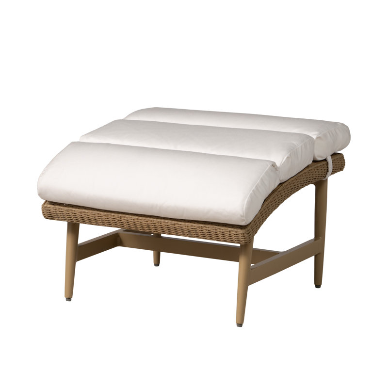 Outdoor Ottoman, Ivory
