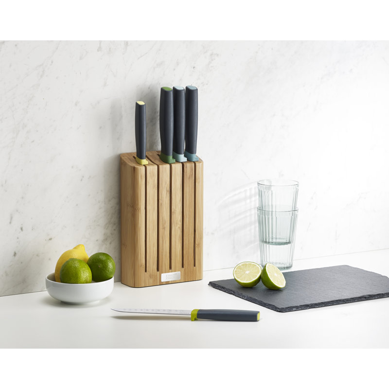 Elevate Bamboo 5-Piece Knife Block Set