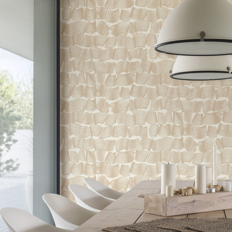 27' L x 27" W Wallpaper Roll, Blush
