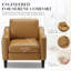 Mid-Century Accent Chair, Solid Wood Frame, Removable Cushions, Living Room Armchair-1360155825-1374455130