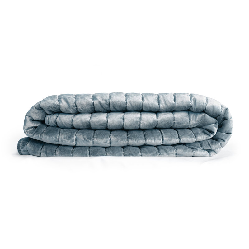 Channel Modern & Contemporary Velvet Quilt, Mineral, King Quilt