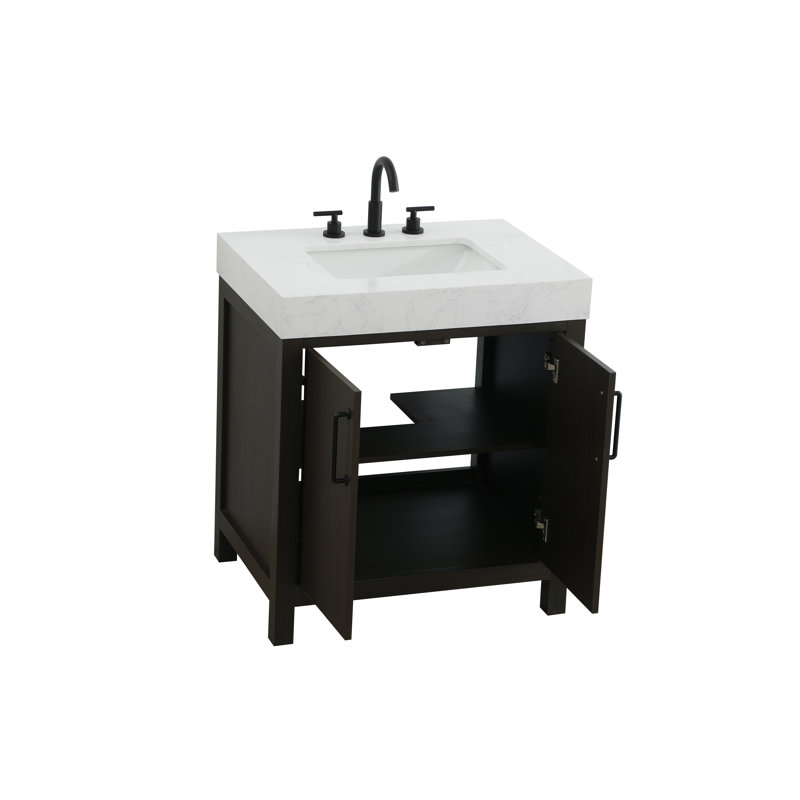 30 inch Single Bathroom Vanity_Traditional_VF60630, Mocha Brown