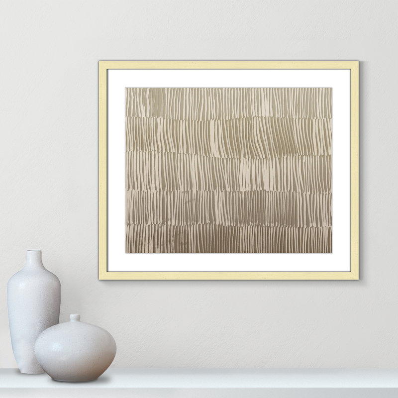 Linear Calm I - Version paysage par , 25.5'' W x 21.5'' H, Imprimé mat, Or mat