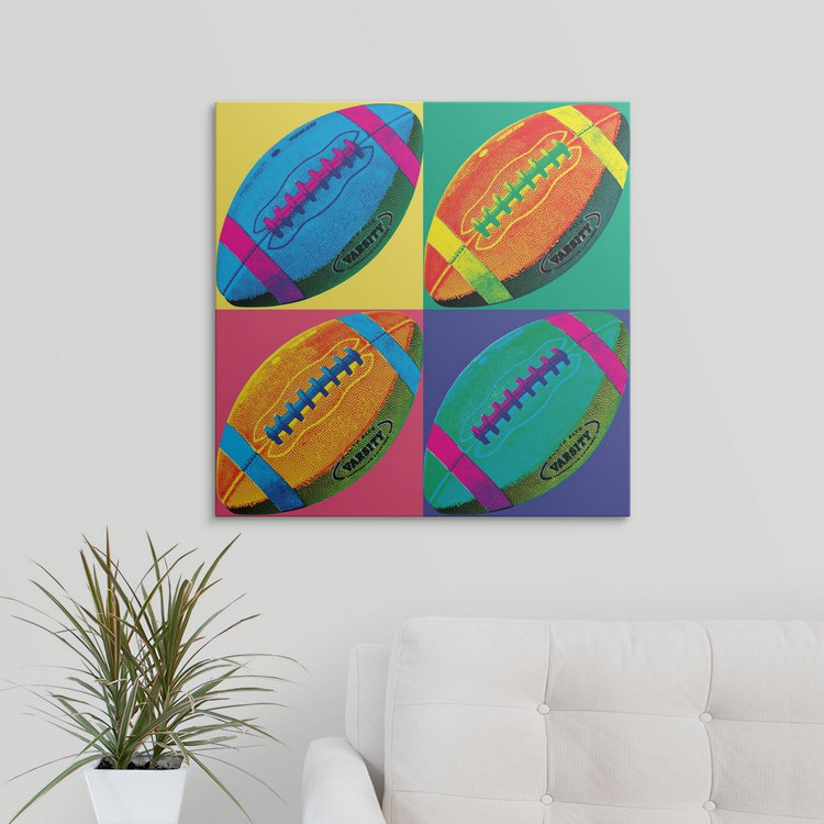 « -football », impression Ball Four, H 35 po x l 35 po x P 1,5 po, Toile