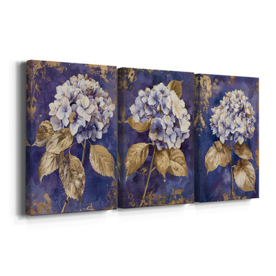 Série FLORAL CCXV - Toile tendue avec châssis sur mesure - 3 pièces