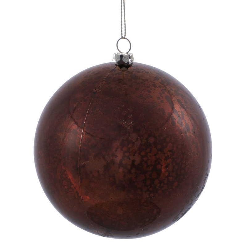 Shiny Mercury Ball Ornament, Chocolate