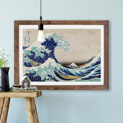 The Great Wave Off Kanagawa by Katsushika Hokusai - Single Picture Frame Print