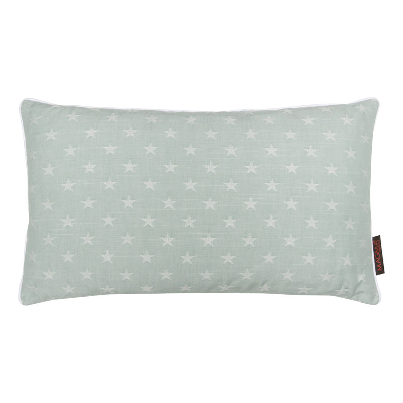 Coussin lombaire en coton Maine, Vert pastel