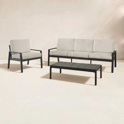 Mittal 3 Piece Outdoor Conversation Set