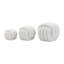 Set of 3 Decorative Objects for Home Decor - Modern Rounded Resin Sculptural Figurines 6", White