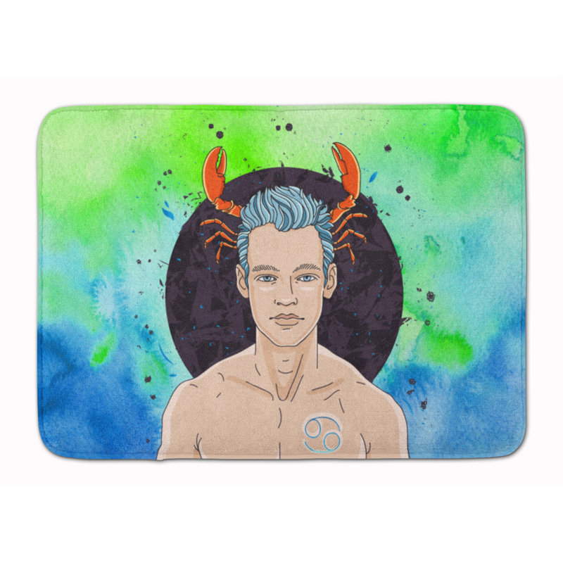 Tapis de bain en mousse à mémoire de forme cancer zodiac