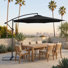 Poids de parasol et base de patio décalés de 9,5 pi résistant aux rayons UV