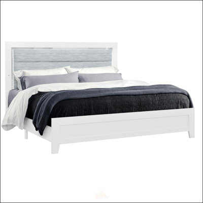 White King Bed With LED