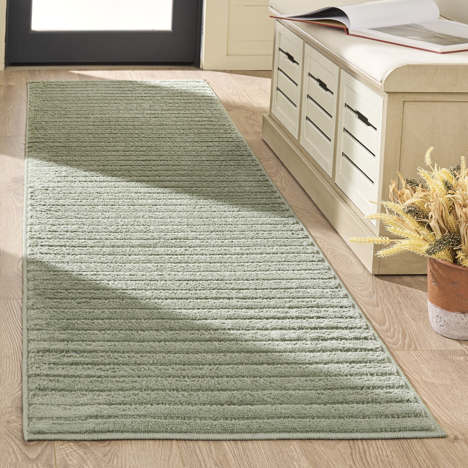 Mauna Striped Performance Rug, Runner 2'2" x 8'