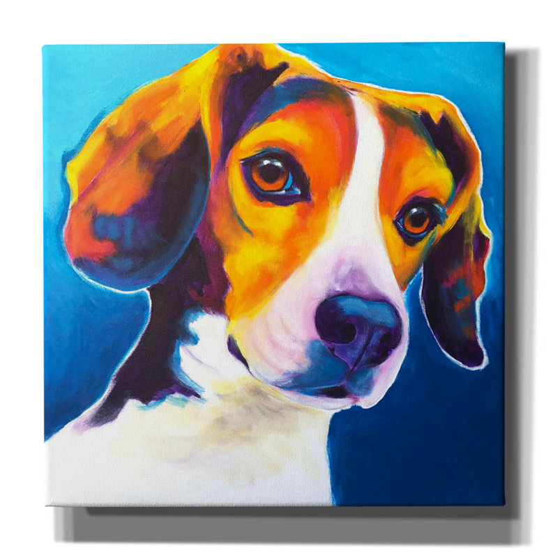 "Beagle - Martin" par Dawg Painter, H 12 po x l 12 po x P 0,75 po